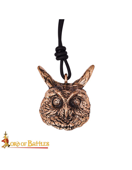 Medieval Pendant Model Owl in Aged... Medieval Pendant Model Owl in Aged...