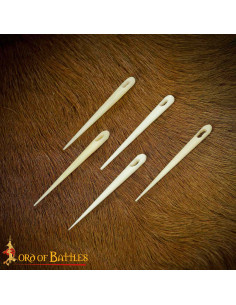Set of 5 medieval horn bone needles (4.5 cm.)