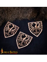 Set of 3 medieval badges modeled after the 13th-century eagle in pewter