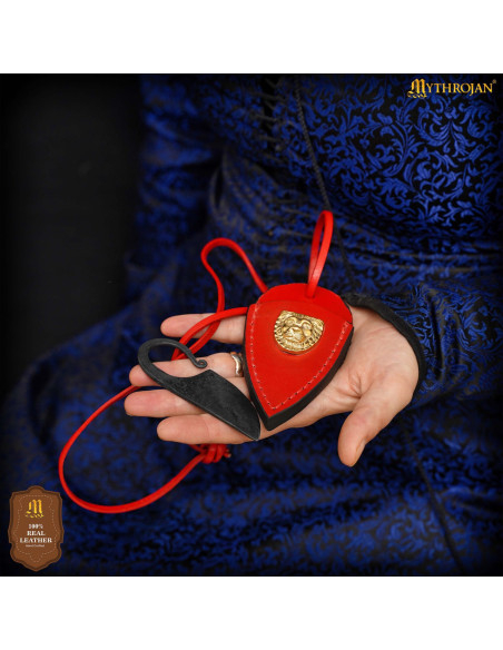 Celtic knife handcrafted with a red... Celtic knife handcrafted with a red...