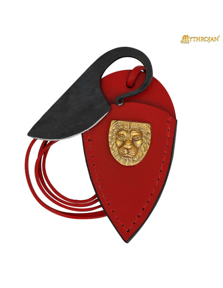 Celtic knife handcrafted with a red... Celtic knife handcrafted with a red...