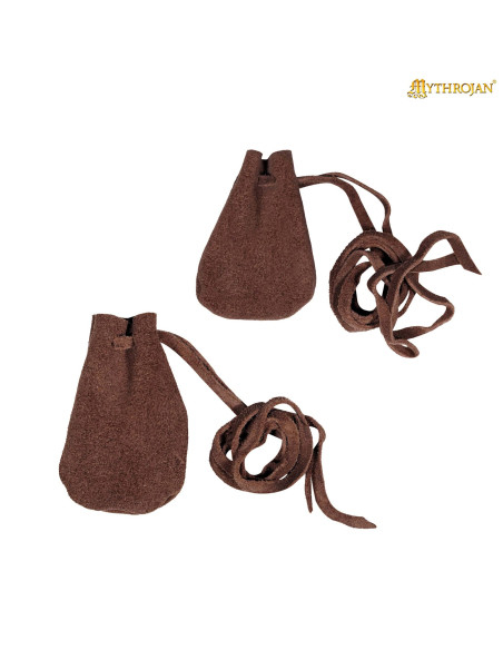 Pack of 2 medieval suede pouches,... Pack of 2 medieval suede pouches,...