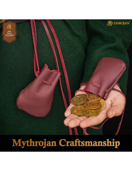 Pack of 2 medieval suede pouches, in... Pack of 2 medieval suede pouches, in...