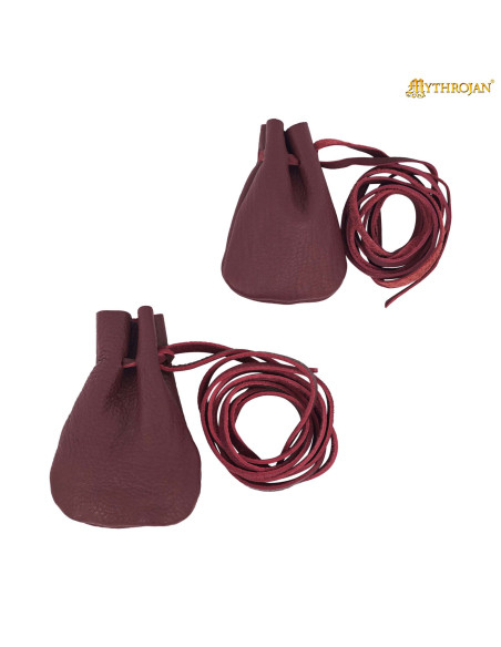 Pack of 2 medieval suede pouches, in... Pack of 2 medieval suede pouches, in...