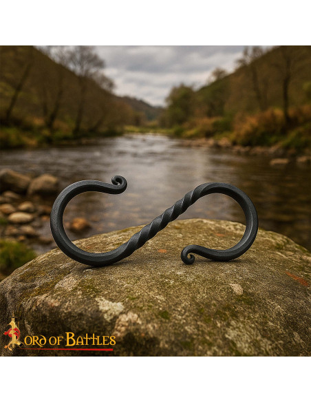 Set of 5 wrought iron medieval hooks... Set of 5 wrought iron medieval hooks...