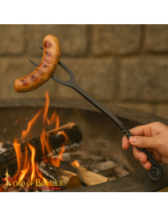 Hand-forged Viking fork in wrought iron (25 cm.) 2