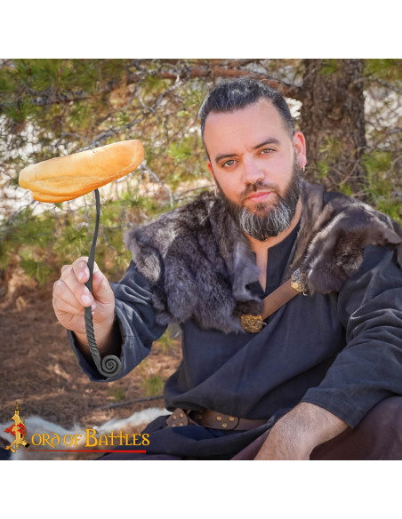 Hand-forged Viking fork in wrought...