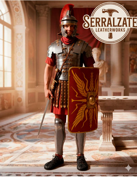 Roman caliga sandals in black