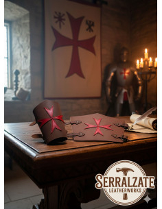 Templar Bracelets Dark Brown Cross of the Eight Beatitudes