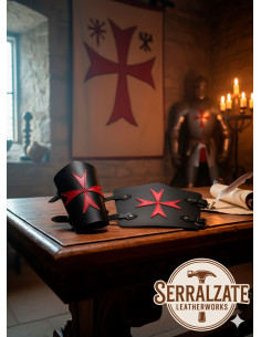 Templar Bracelets Black Cross of the Eight Beatitudes