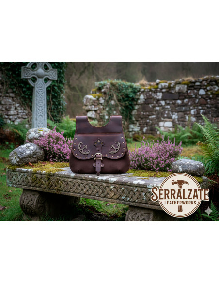 Celtic-Medieval Gareth Bag in Dark Brown Celtic-Medieval Gareth Bag in Dark Brown