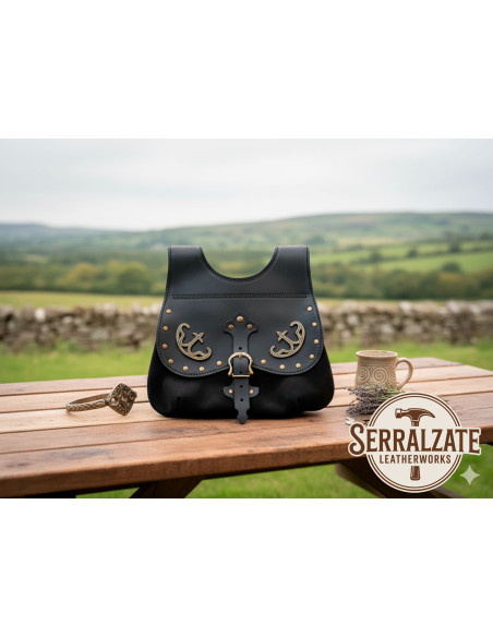 Celtic-Medieval Gareth Bag in Black Celtic-Medieval Gareth Bag in Black
