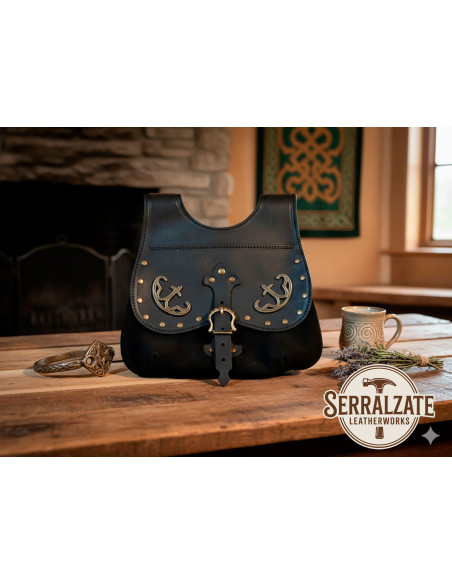 Celtic-Medieval Gareth Bag in Black Celtic-Medieval Gareth Bag in Black