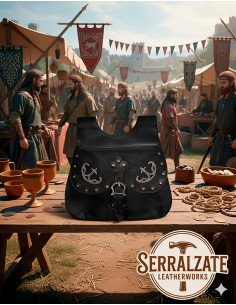 Celtic-Medieval Gareth Bag in Black