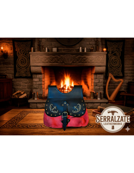 Celtic-Medieval Gareth Bag in black-red Celtic-Medieval Gareth Bag in black-red