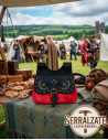 Celtic-Medieval Gareth Bag in black-red