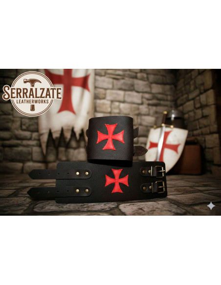 Templar Cross Bracelet with 2 Straps... Templar Cross Bracelet with 2 Straps...