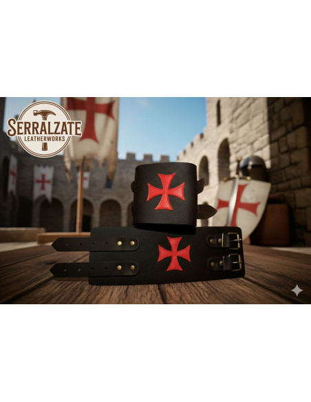 Templar Cross Bracelet with 2 Straps... Templar Cross Bracelet with 2 Straps...