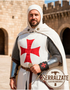 Templar Cross Bracelet with 2 Straps - Black 2