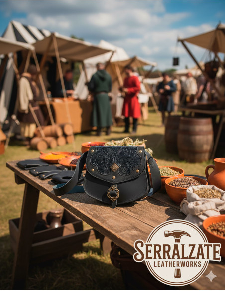 Medieval leather bag model Escudero,...