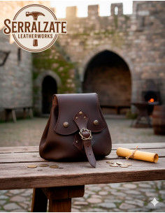 Medieval Limosner Bag Model Arcana, brown color