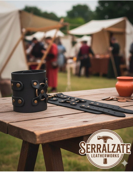 Medieval Alejandro Bracelet in Black... Medieval Alejandro Bracelet in Black...