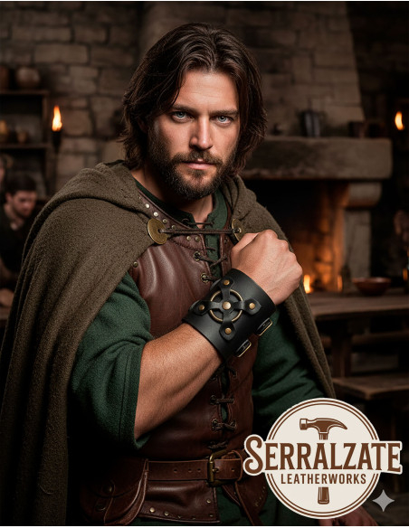 Medieval Alejandro Bracelet in Black... Medieval Alejandro Bracelet in Black...