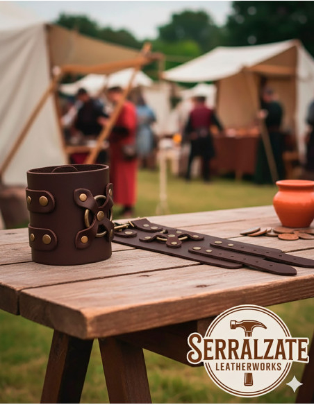 Medieval Alejandro Bracelet in Brown... Medieval Alejandro Bracelet in Brown...