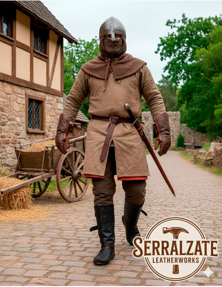 Medieval leather gaiters model...