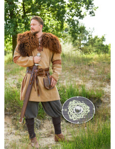 Worn medieval pants model Gorm, black-brown