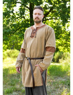 Medieval beige-brown worn-out tunic model Sigval 2