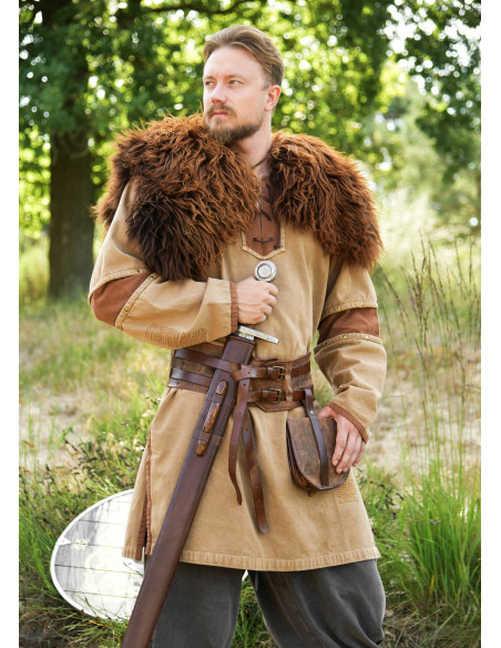 Medieval beige-brown worn-out tunic... Medieval beige-brown worn-out tunic...