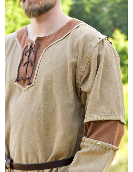 Medieval beige-brown worn-out tunic... Medieval beige-brown worn-out tunic...