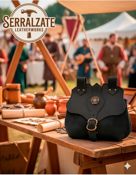 Medieval leather bag model Samuel,... Medieval leather bag model Samuel,...
