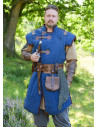 Medieval blue-brown gambeson with worn finish, Model Vari