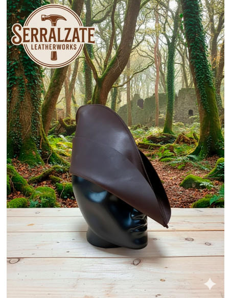 Medieval leather hat model William...