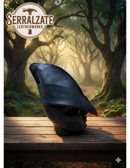 Medieval leather hat model Rolf,...