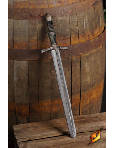 Pirate medieval dagger for LARP, blackened finished...