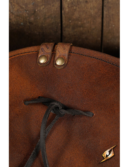 Simple leather pirate hat, brown color