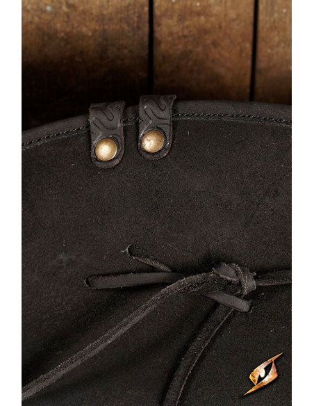 Simple leather pirate hat, black color