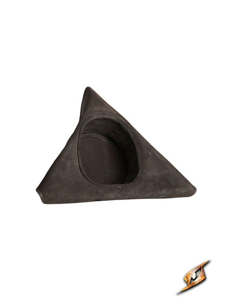 Simple leather pirate hat, black color