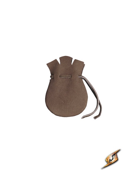 Pirate leather pouch, brown color