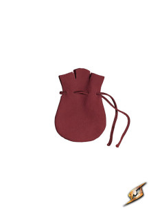 Pirate leather purse, red color 2