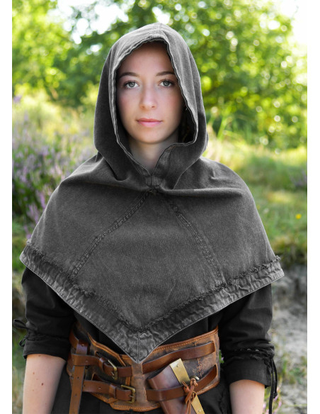 Medieval gugel in cotton model Stig,...