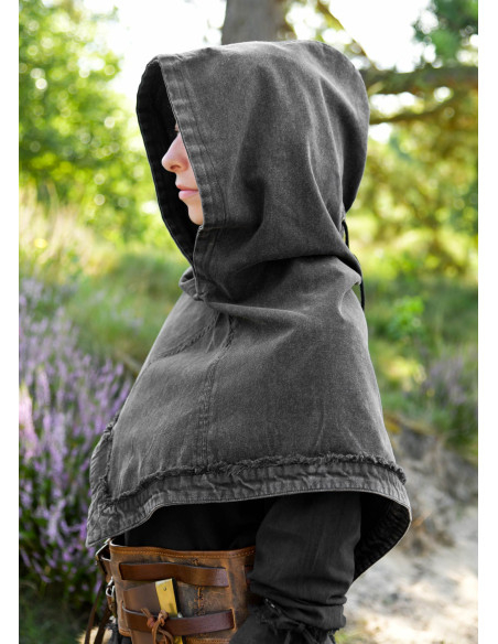 Medieval gugel in cotton model Stig,...