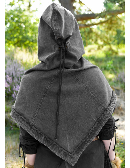 Medieval gugel in cotton model Stig,...