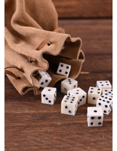 Large medieval leather money pouch 2