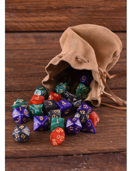 Large medieval leather money pouch