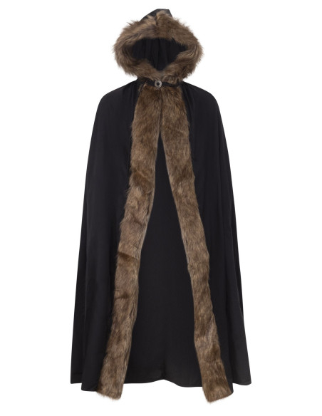 Medieval cape with hood in cotton...