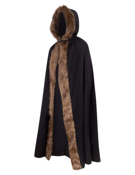 Medieval cape with hood in cotton...